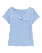 Kid 2-Piece Short-Sleeve Crinkle Top & Utility Short Set, image 2 of 6 slides
