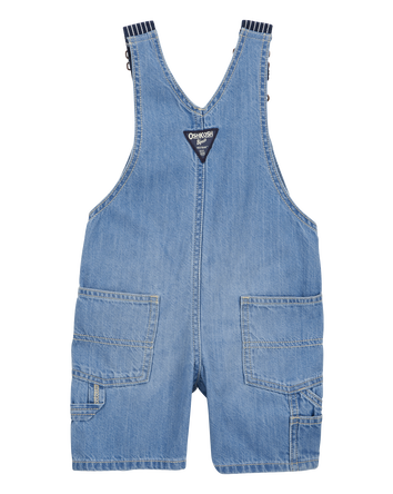 Toddler Denim Shortalls - Blue, 