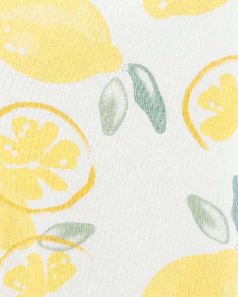 Baby Girl Lemon Print Bike Shorts - Multi, image 3 of 4 slides
