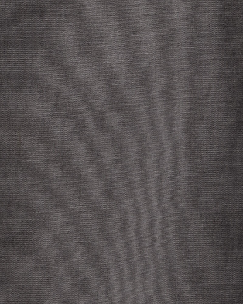 Kid Short-Sleeve Button-Down Pocket Shirt - Black, image 2 of 3 slides