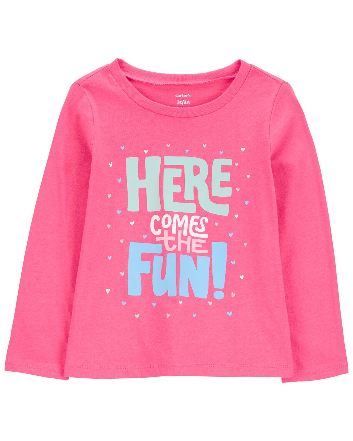 Pink Toddler Here Comes The Fun Graphic Tee