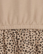 Toddler Leopard Ruffle Long-Sleeve Dress, image 3 of 4 slides
