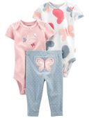 Multi - Baby 3-Piece Butterfly Little Character Set