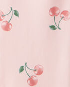 Girls Cherry Print Active Leggings - Pink, image 3 of 4 slides