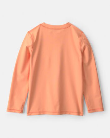 Boys West Coast Surf' Long-Sleeve Rashguard Top - Orange, 