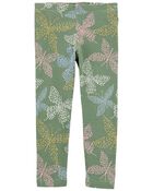 Butterfly Print Jersey Leggings, image 1 of 2 slides