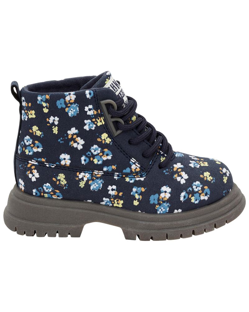 Toddler Floral-Print Fashion Boots, image 2 of 7 slides