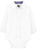 White - Baby The Classic Button-Front Bodysuit