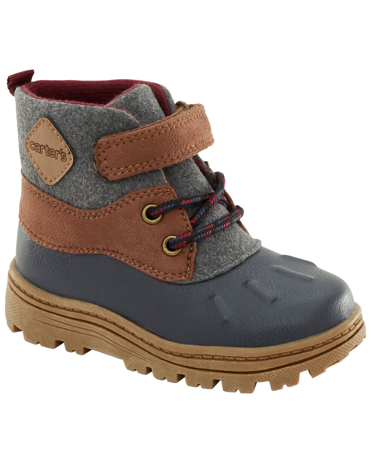 Brown/Navy Toddler Duck Boots
