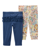 Baby 2-Pack Pull-On Pants, image 1 of 3 slides