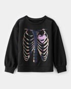 Kid Metallic Skeleton Long-Sleeve Graphic Tee - Black, image 1 of 3 slides