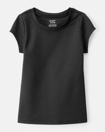 Girls Short-Sleeve Fashion Top - Black, 