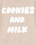 Toddler Cookies & Milk Short-Sleeve Graphic Tee - Tan, image 2 of 2 slides