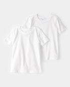 Boys 2-Pack Cotton Undershirts - White, image 1 of 2 slides