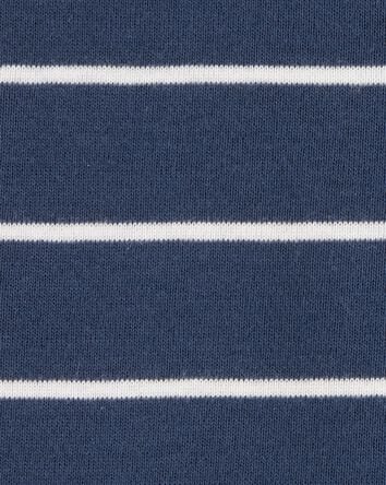 Toddler Striped Snug Fit Cotton 1-Piece Pajamas - Navy, 