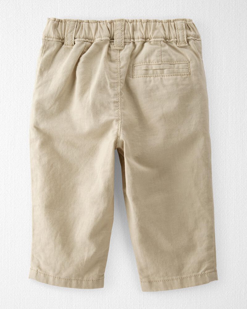 Baby Boy Linen Pants Made with Organic Cotton, image 2 of 5 slides