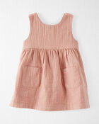 Baby Organic Cotton Gauze Pocket Dress, image 1 of 7 slides