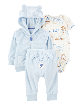 Baby 3-Piece Dog Little Jacket Set, 