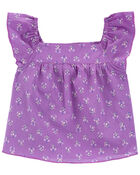 Toddler Floral Poplin Top, image 1 of 3 slides