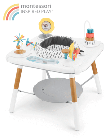Discoverosity Montessori-Inspired 3-Stage Activity Center & Play Table, 