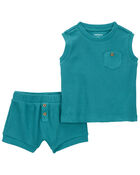 Baby 2-Piece Ribbed Outfit Set, image 1 of 2 slides