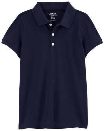 Kid Pique Cotton Uniform Polo, 