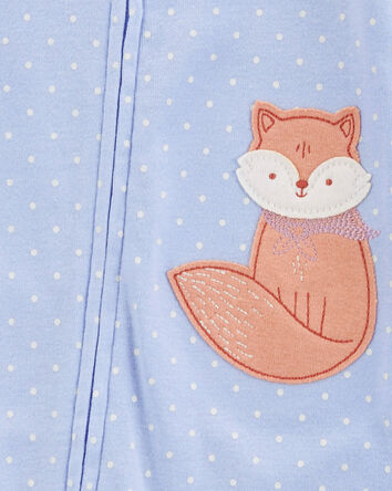 Toddler 1-Piece Fox 100% Snug Fit Cotton Footless Pajamas, 