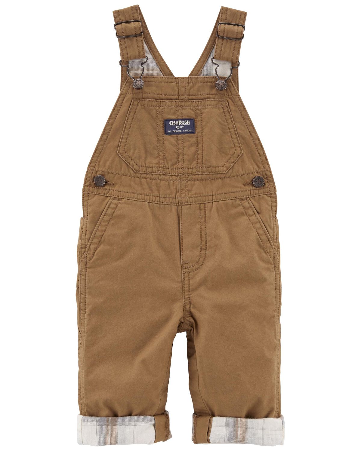 Khaki Baby Lightweight Canvas Overalls