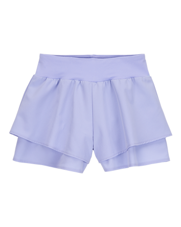 Kid Flowy Layered Flip Short - Purple, 