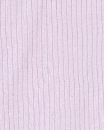 Baby 3-Piece Ribbed Outfit Set - Purple, 