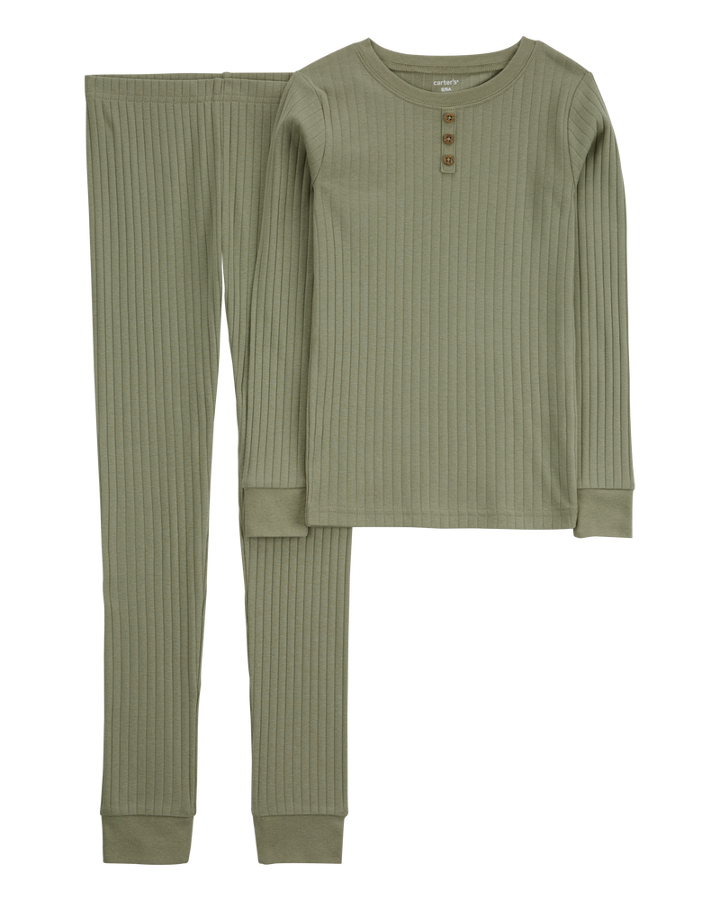 Kid 2-Piece Drop Needle Pajamas, image 1 of 3 slides