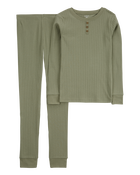 Kid 2-Piece Drop Needle Pajamas, image 1 of 3 slides