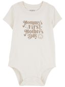 Tan - Baby First Mother's Day Cotton Bodysuit