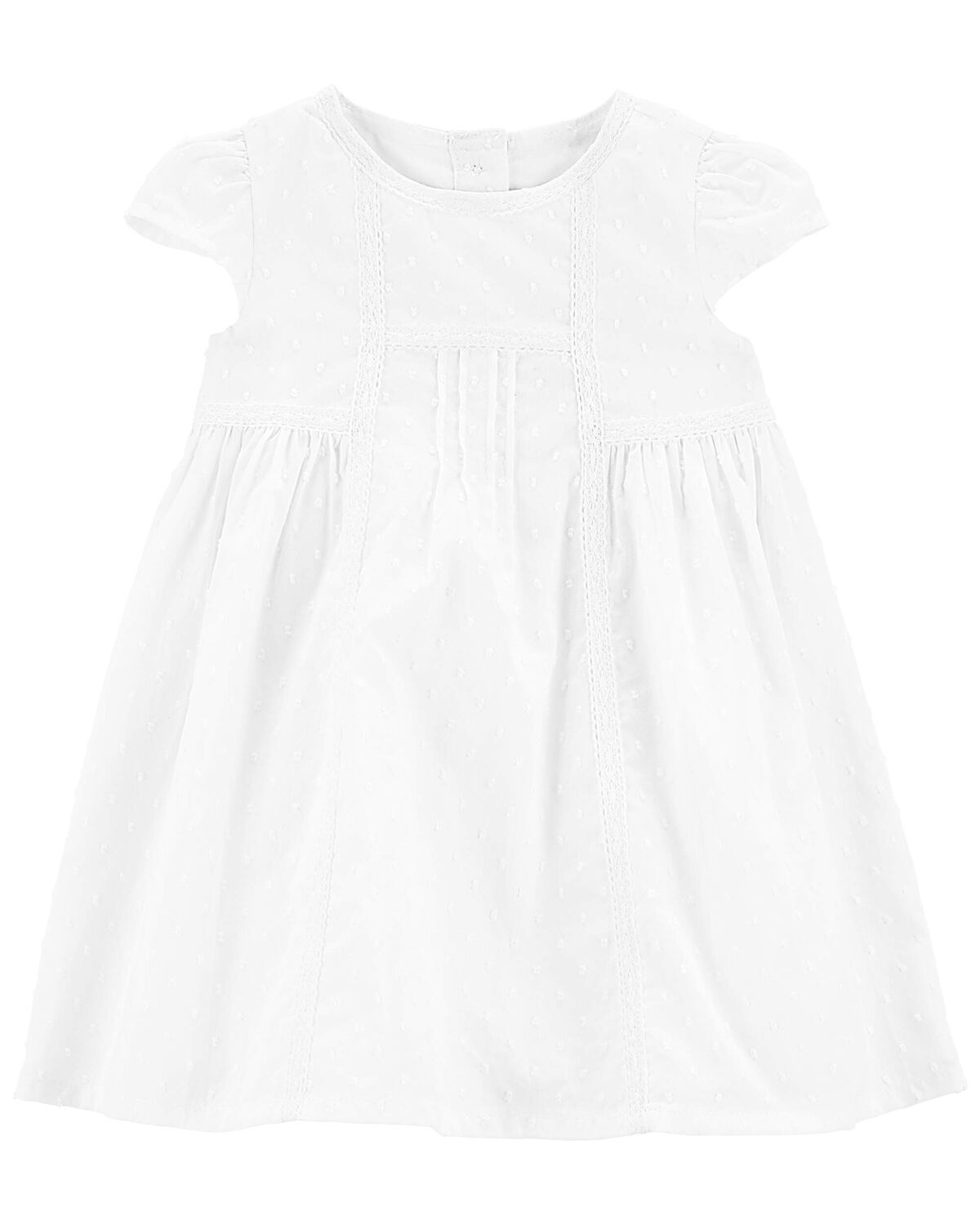 White Baby Textured Babydoll Dress | carters.com