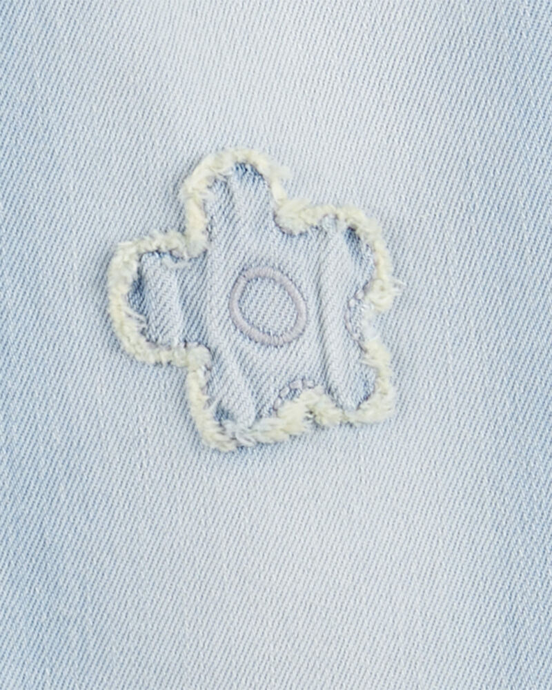 Kid Patch Floral Iconic Denim Flare Jeans, image 3 of 3 slides