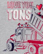 Baby Truck Cotton Blend Long-Sleeve Tee - Gray, image 2 of 3 slides