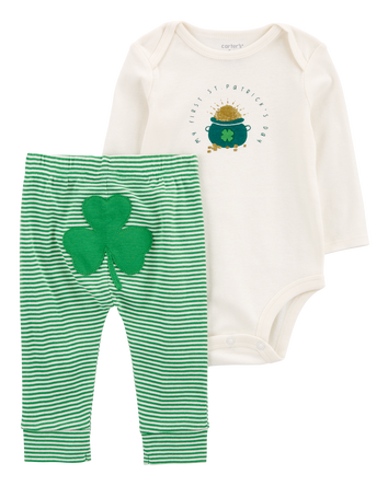Baby 2-Piece St. Patrick's Day Bodysuit Pant Set, 