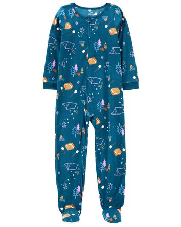 Kid 1-Piece Woodlands Fleece Footie Pajamas, 