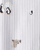Baby Penguin Print Cotton Long-Sleeve Sleep & Play - Grey, image 3 of 4 slides