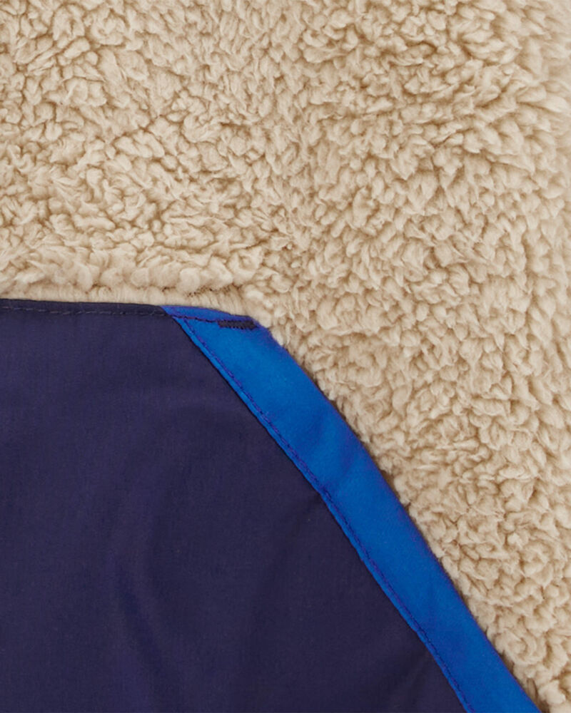 Toddler Colorblock Faux Sherpa Mid-Weight Jacket, image 4 of 4 slides