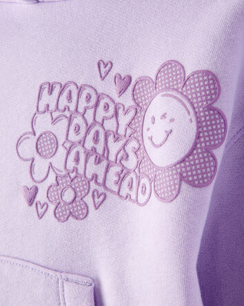 Toddler Girl 2-Piece Flower Graphic Long-Sleeve Hoodie & Pant Set - Purple, 