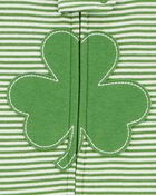 Toddler 1-Piece St. Patrick's Day 100% Snug Fit Cotton Footie Pajamas, image 2 of 3 slides