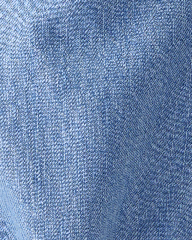 Baby  Vintage Inspired Chambray V-Neck Overalls  - Nostalgia Wash, image 3 of 4 slides