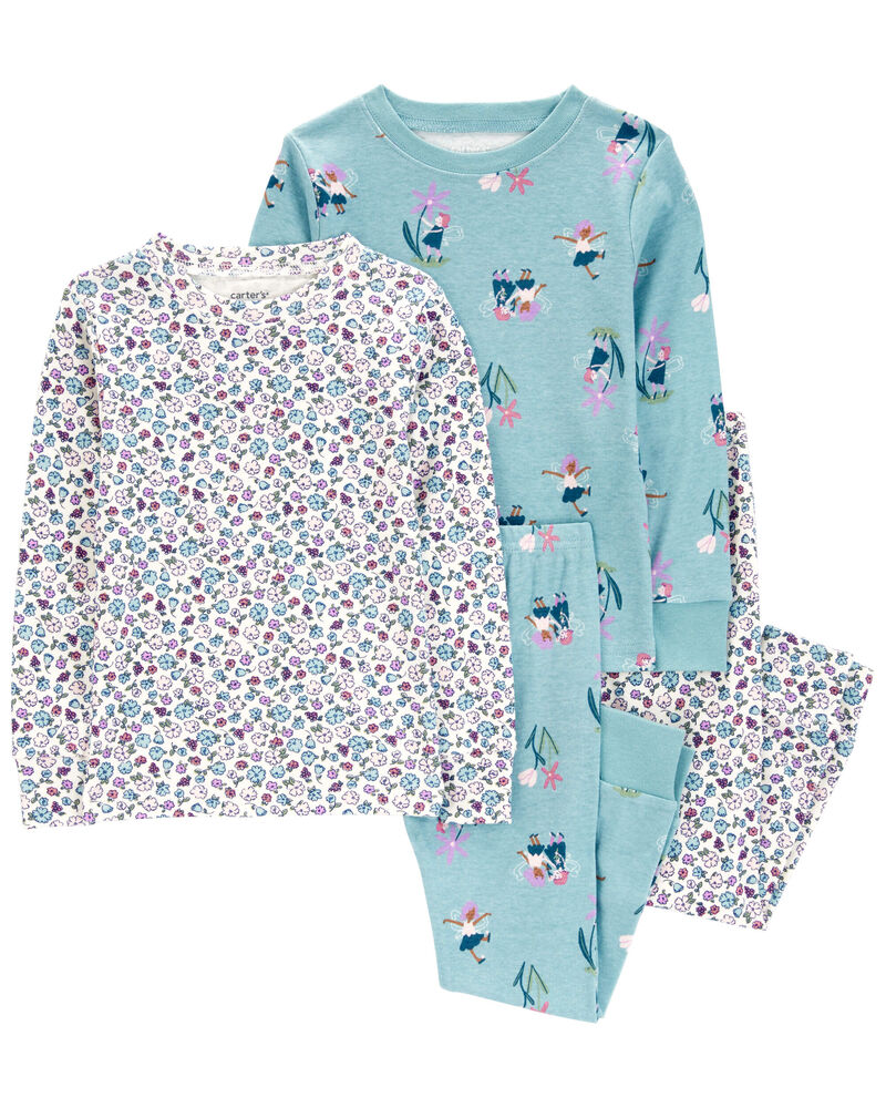 Toddler 4-Piece Fairy 100% Snug Fit Cotton Pajamas, image 1 of 4 slides
