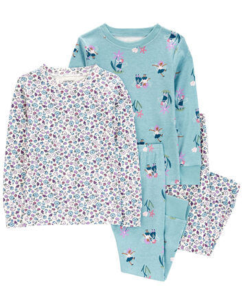Toddler 4-Piece Fairy 100% Snug Fit Cotton Pajamas, 