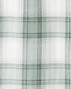 Kid Organic Cotton Herringbone Button-Front Shirt in Plaid, image 3 of 5 slides