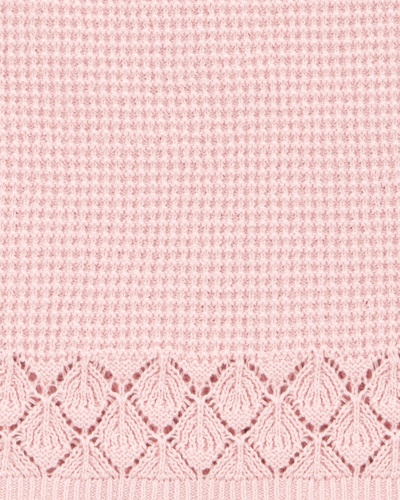 Kid Pointelle Crotchet Knit Skirt - Pink, image 3 of 4 slides