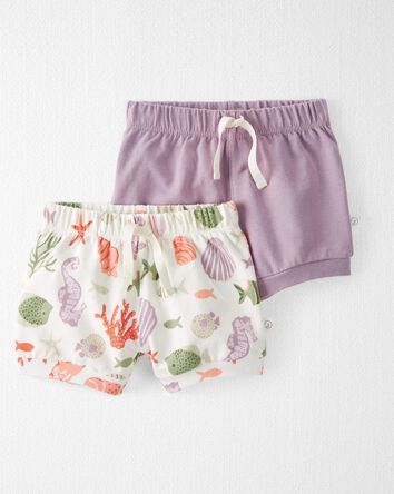 Baby 2-Pack Organic Cotton Bubble Shorts , 