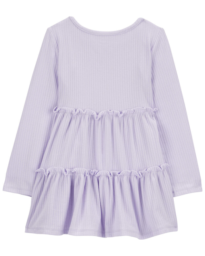 Toddler Tiered Ribbed Dress, image 2 of 4 slides