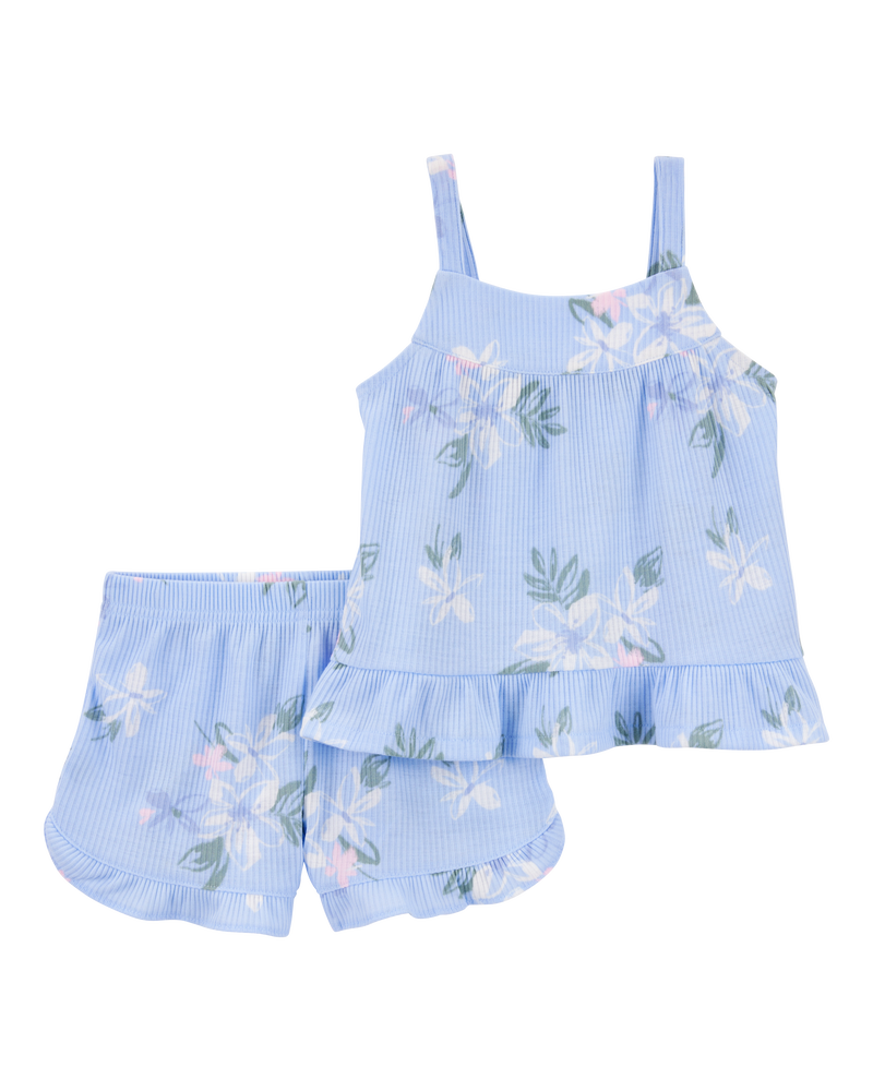 Toddler Girl 2-Piece Floral Loose Fit Pajamas, image 1 of 3 slides